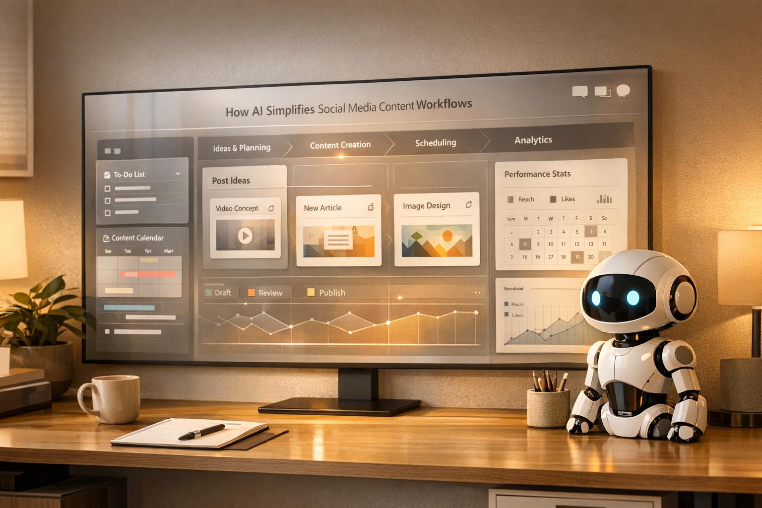How AI Simplifies Social Media Content Workflows