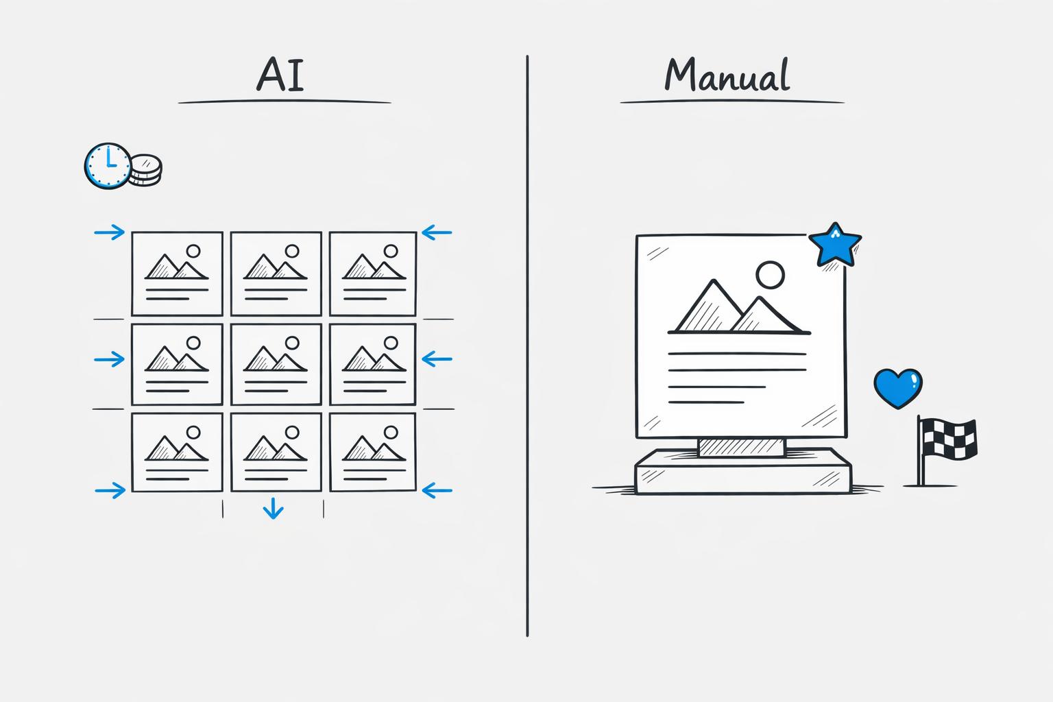 AI vs. Manual Carousel Design: Comparison